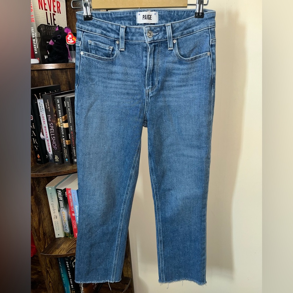 PAIGE Blue Ankle Crop Jeans